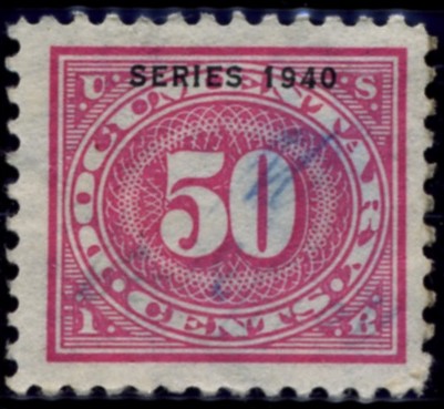 Scott R274 50 Cent Internal Revenue Documentary Stamp Watermarked USIR