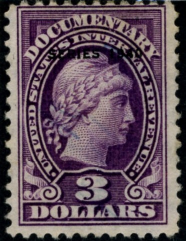 Scott R278 3 Dollar Internal Revenue Documentary Stamp Watermarked USIR