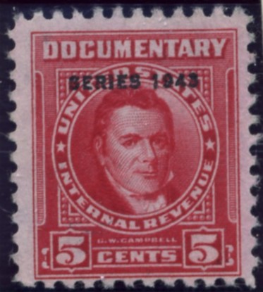 Scott R365 5 Cent Internal Revenue Documentary Stamp Watermarked USIR