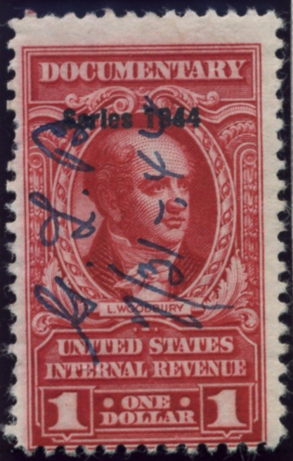 Scott R397 1 Dollar Internal Revenue Documentary Stamp Watermarked USIR