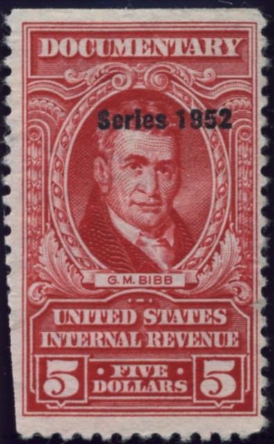 Scott R608 5 Dollars Internal Revenue Documentary Stamp Watermarked USIR