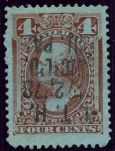 Scott RB14b 4 Cent Internal Revenue Proprietary Stamp Watermark USIR