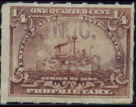 Scott RB21 1/4 Cent Internal Revenue Proprietary Stamp Watermarked USIR