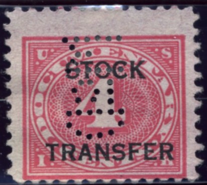 Scott RD3 4 Cent Internal Revenue Stock Transfer Documentary Stamp Watermarked USIR a