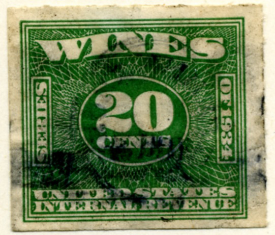 Scott 4914 20 Cents Internal Revenue Wines Stamp