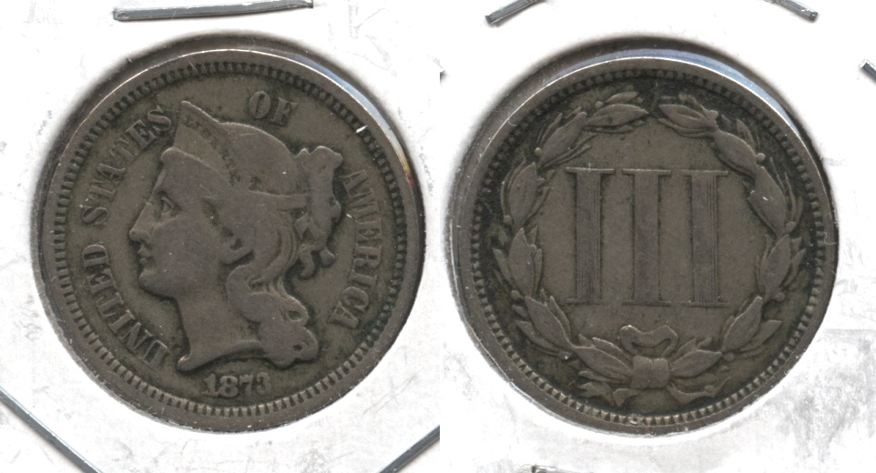 1873 Three Cent Nickel Fine-12 #g