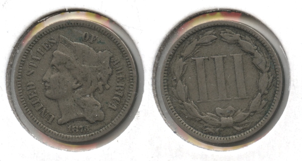 1873 Three Cent Nickel VG-8 #c