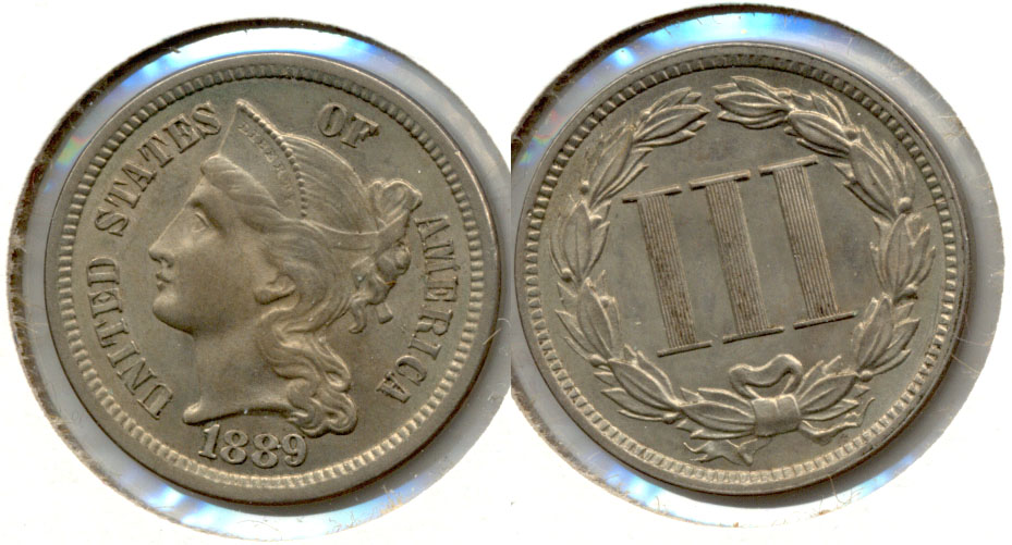 1889 Three Cent Nickel MS-60