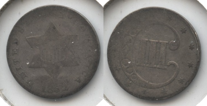 1852 Three Cent Silver AG-3 #f