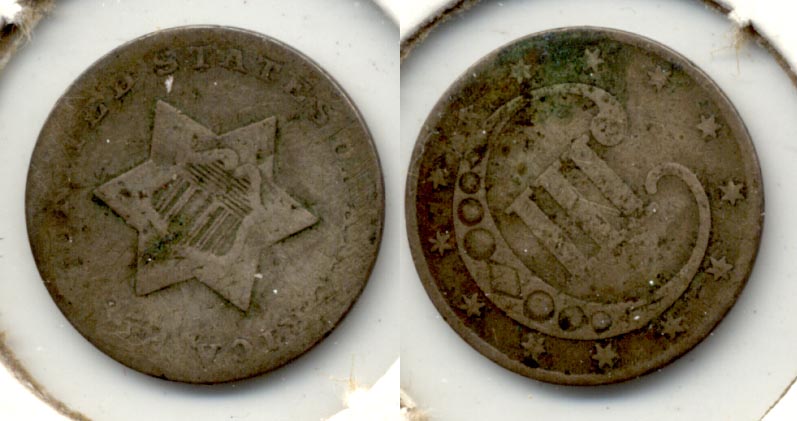1852 Three Cent Silver Fair-2 a