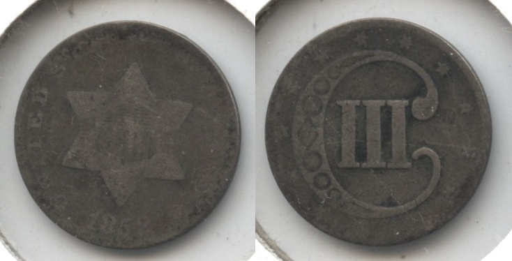 1853 Three Cent Silver AG-3 #g