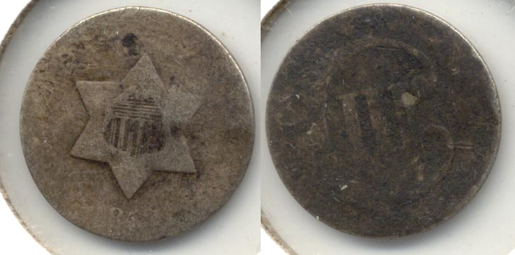 1853 Three Cent Silver Fair-2