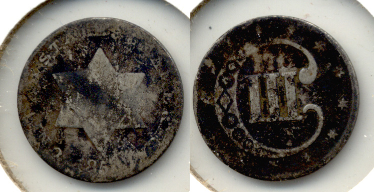 1853 Three Cent Silver Fair-2 b