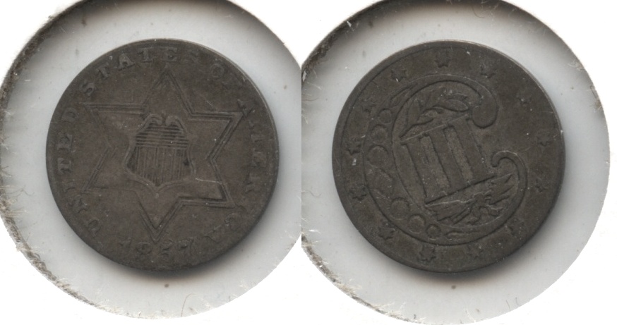 1857 Three Cent Silver VF-20