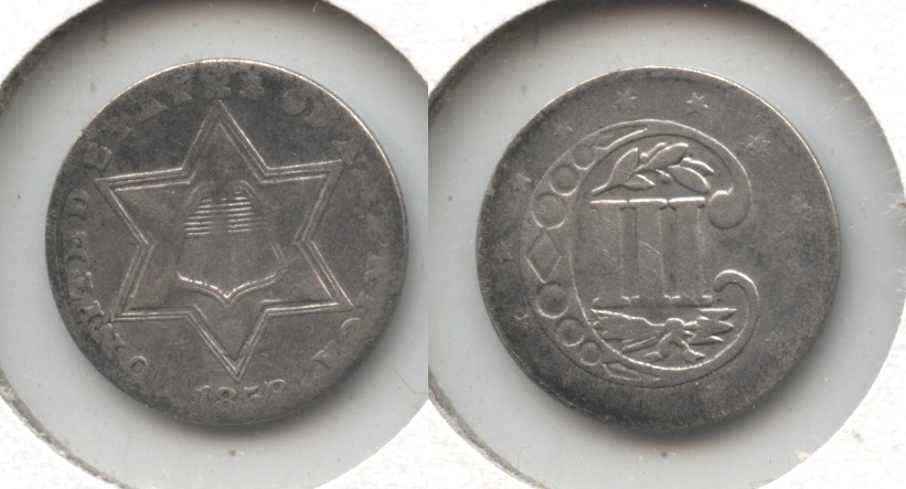 1858 Three Cent Silver Good-4