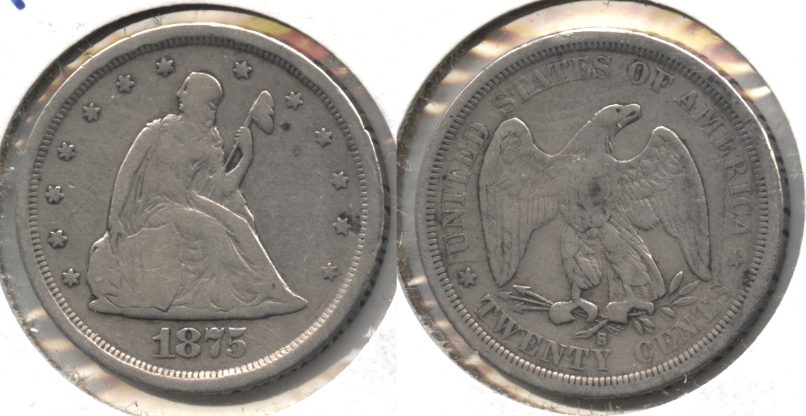 1875-S Twenty Cent Piece VG-8 #b