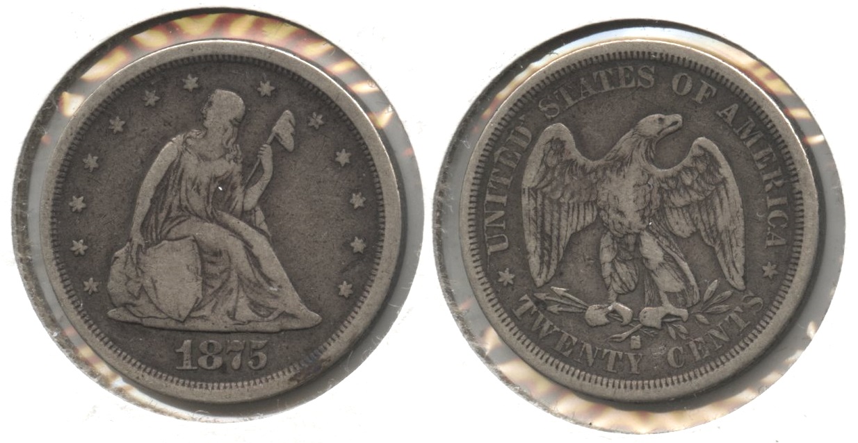 1875-S Twenty Cent Piece VG-8 #d