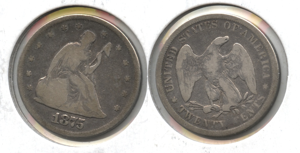 1875 Twenty Cent Piece VG-8 #a