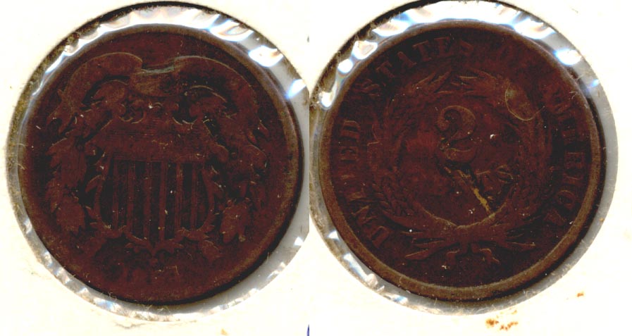 1864 Large Motto Two Cent Piece AG-3 i