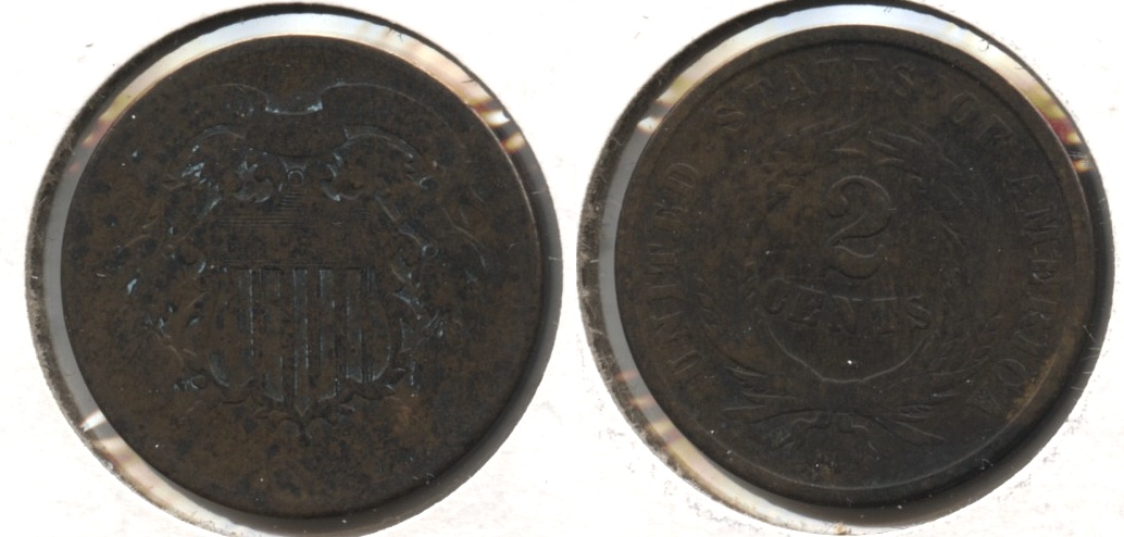 1864 Large Motto Two Cent Piece AG-3 #o