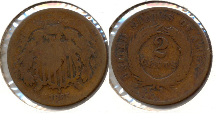 1865 Two Cent Piece AG-3 e