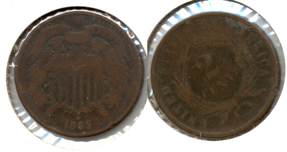 1865 Two Cent Piece AG-3 j