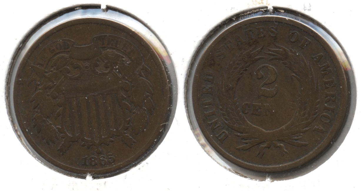 1865 Two Cent Piece Good-4 #ad