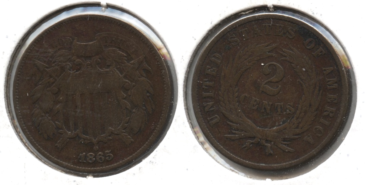 1865 Two Cent Piece Good-4 #ae