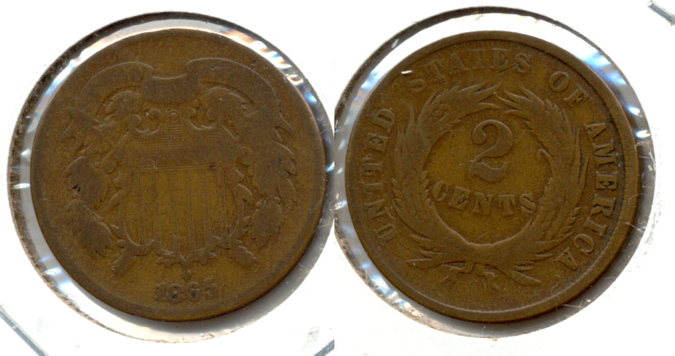 1865 Two Cent Piece Good-4 i