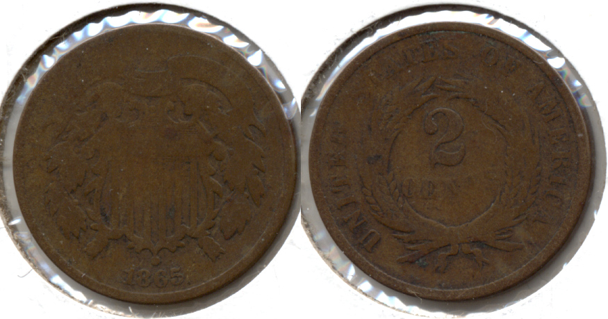 1865 Two Cent Piece Good-4 l