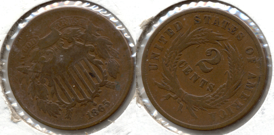 1865 Two Cent Piece Good-4 o