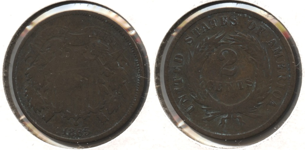 1865 Two Cent Piece Good-4 #t