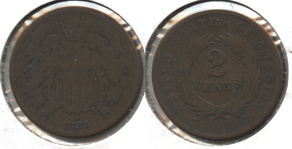 1865 Two Cent Piece Good-4 #x