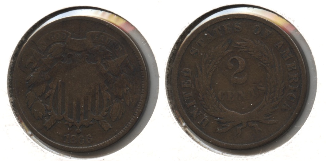 1866 Two Cent Piece Good-4 #g