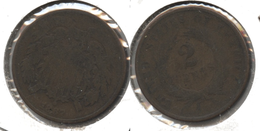 1867 Two Cent Piece Good-4 #j