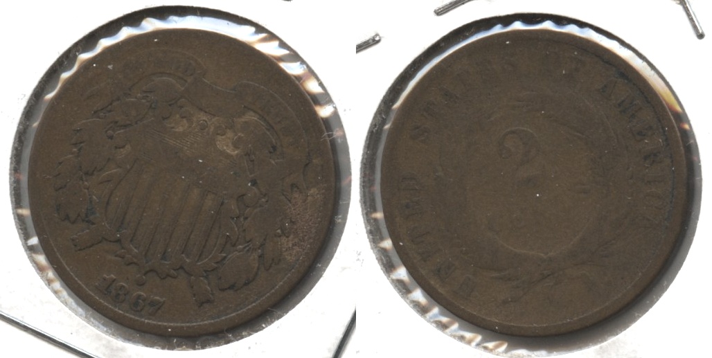 1867 Two Cent Piece Good-4 #k