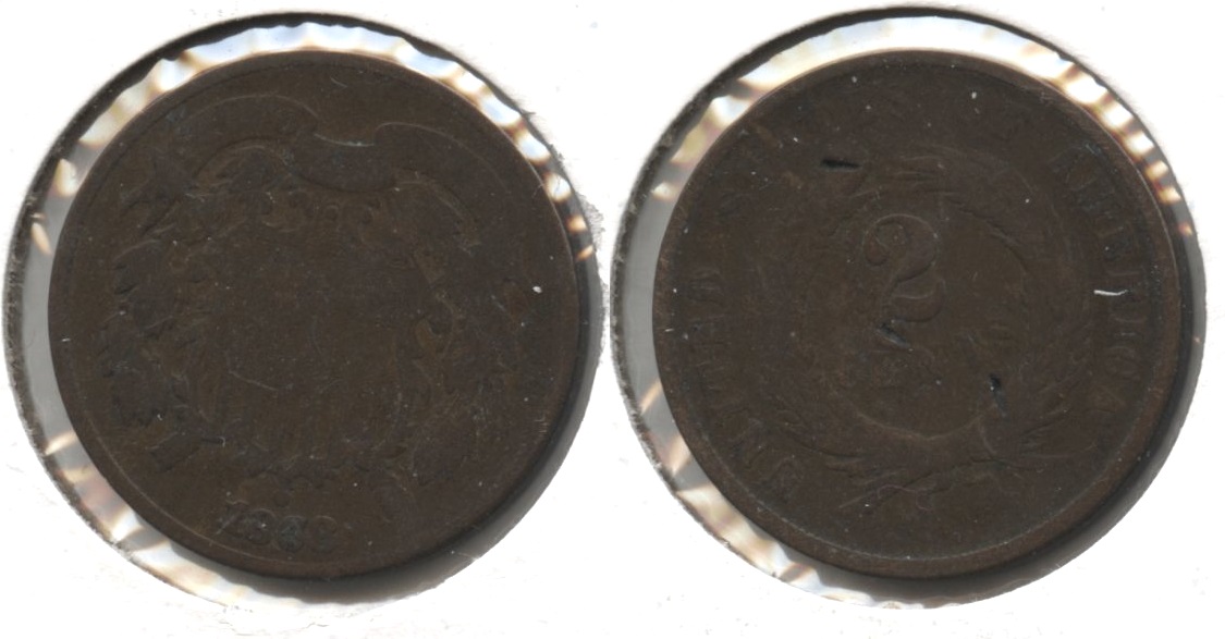 1868 Two Cent Piece AG-3 #c