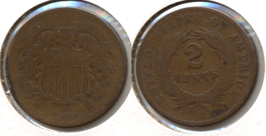 1869 Two Cent Piece AG-3 c