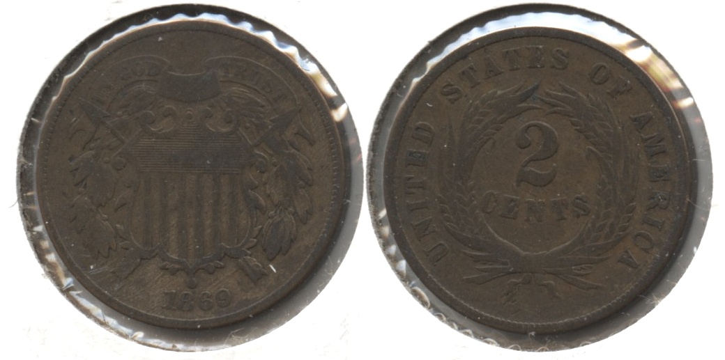 1869 Two Cent Piece Good-4 #g