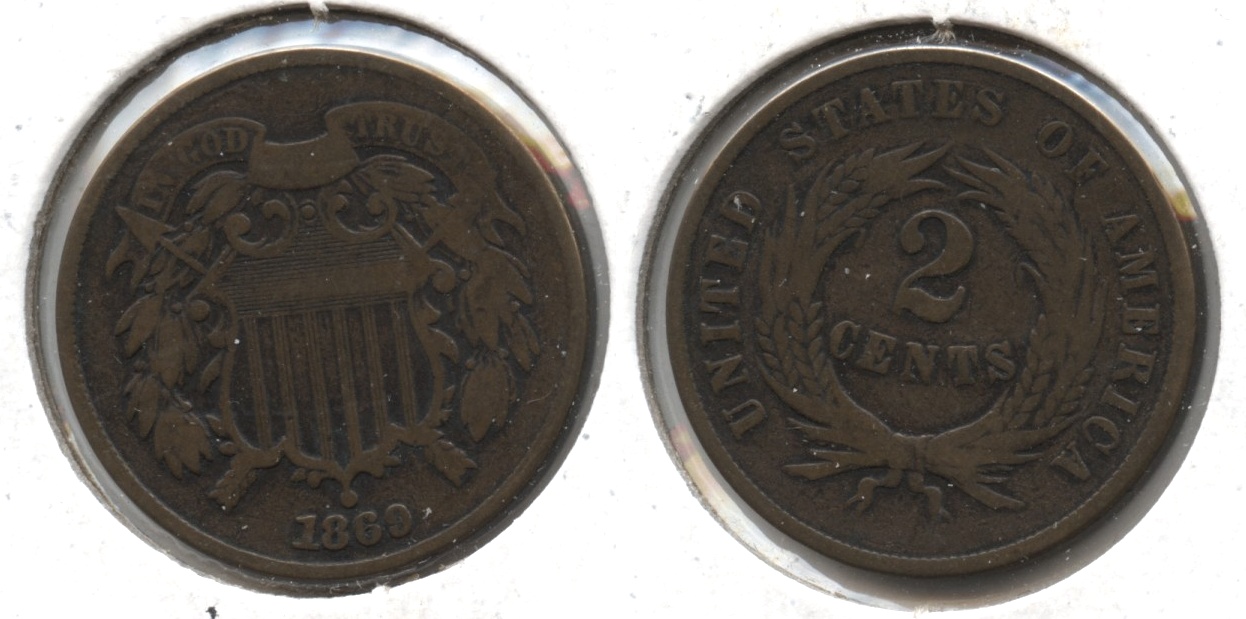 1869 Two Cent Piece Good-4 #j