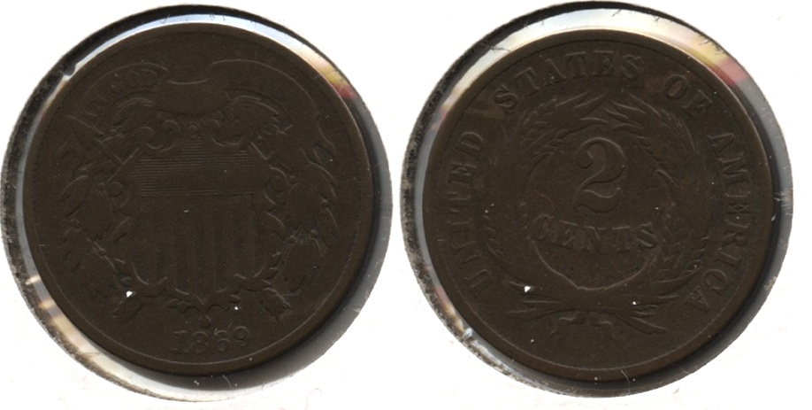 1869 Two Cent Piece Good-6