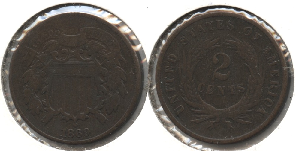 1869 Two Cent Piece VG-8 #a