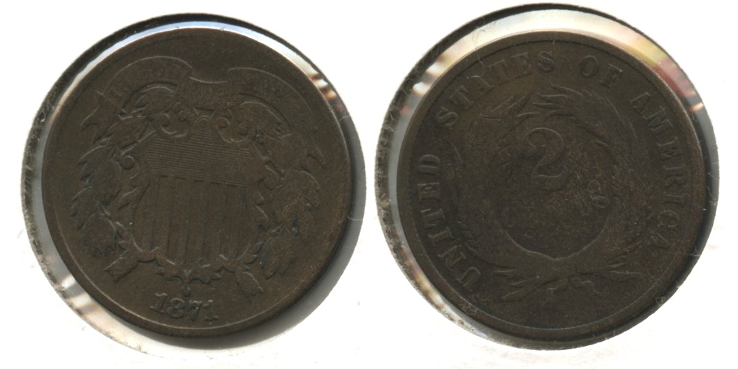 1871 Two Cent Piece Good-4 #c
